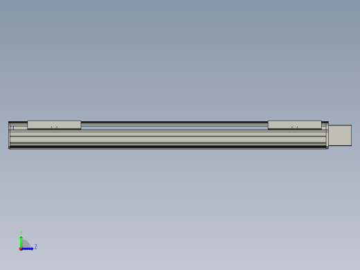 直线模组LHB21-L40-S1000-L(B)设计图纸左视缩略图