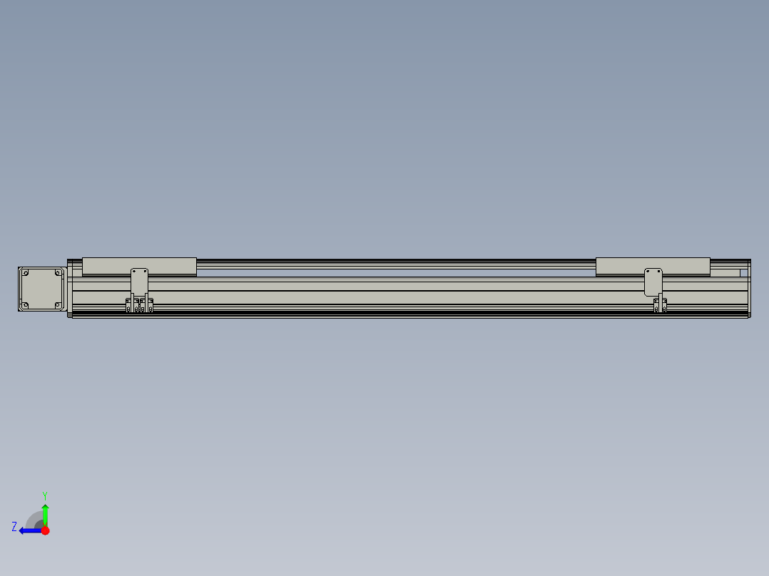 直线模组LHB21-L40-S1000-L(B)设计图纸右视图