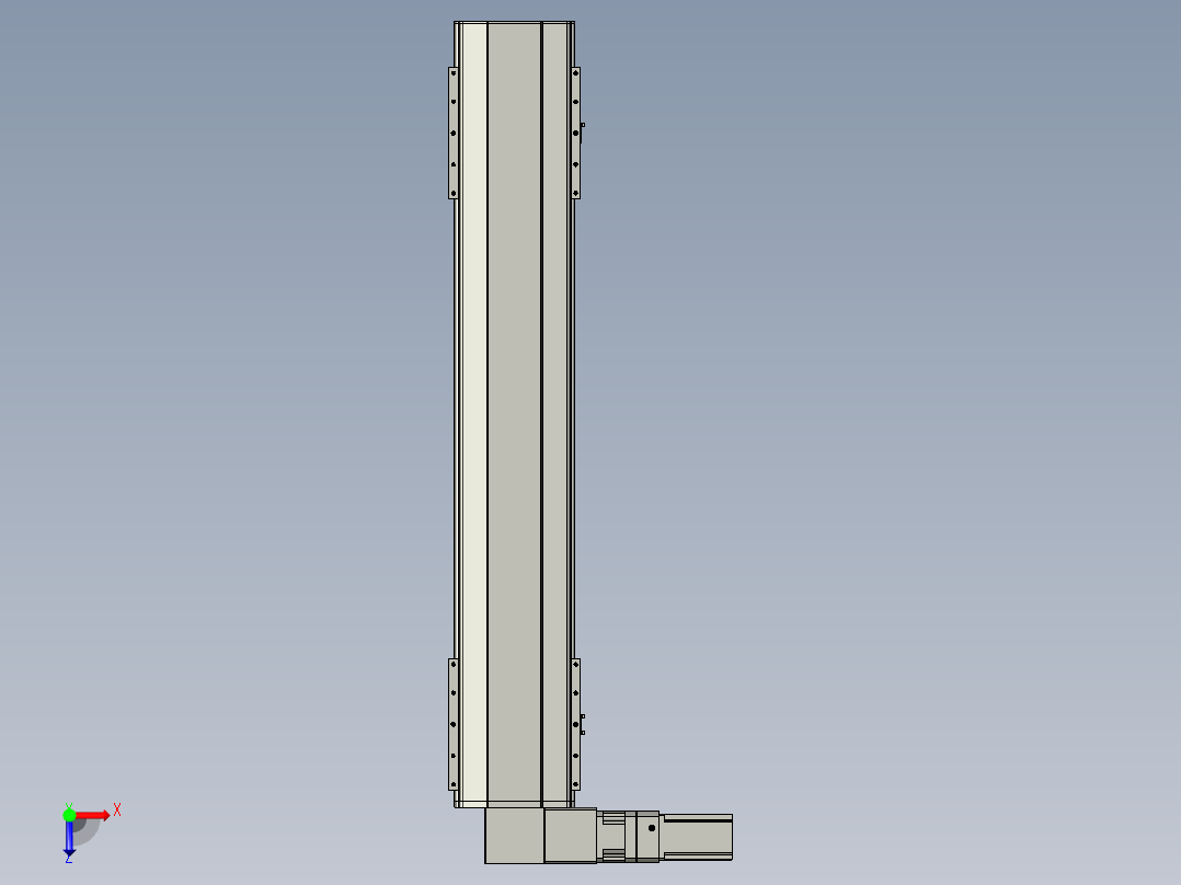 直线模组LHB21-L40-S1000-L(B)设计图纸俯视图