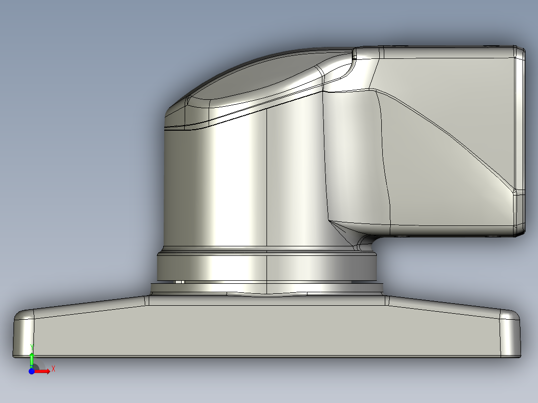 55-75-085防颤抖90°箱体连接器.STEP前视图