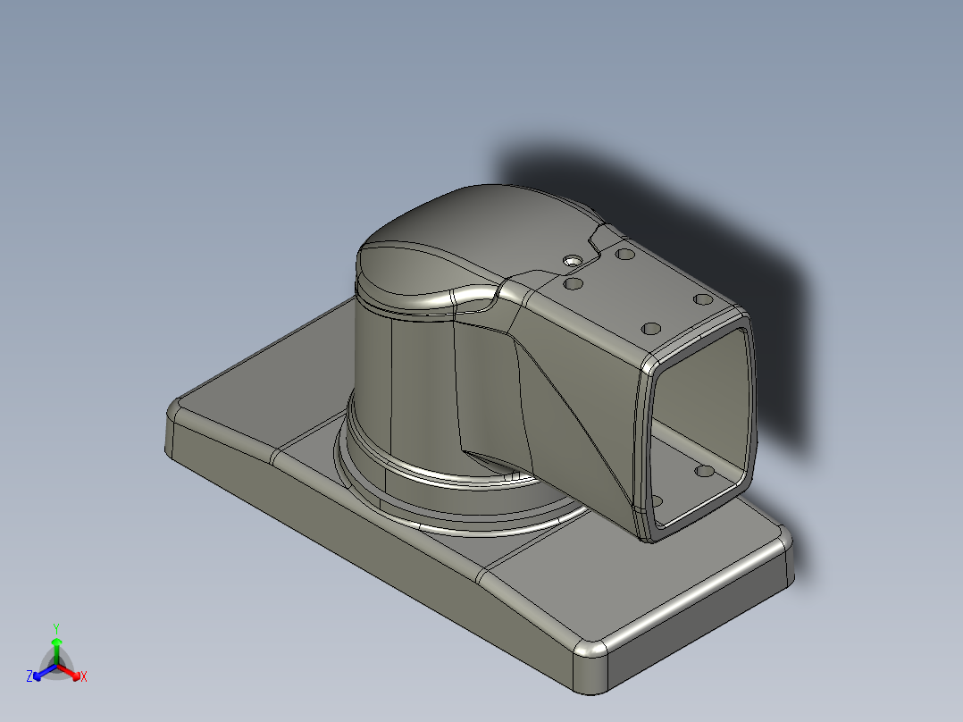 55-75-085防颤抖90°箱体连接器.STEP正等轴测图