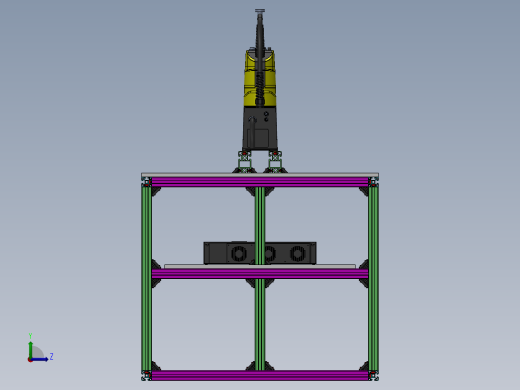 Fanuc Scara SR-3iA 机器人支架由博世铝型材制成 -v1左视缩略图