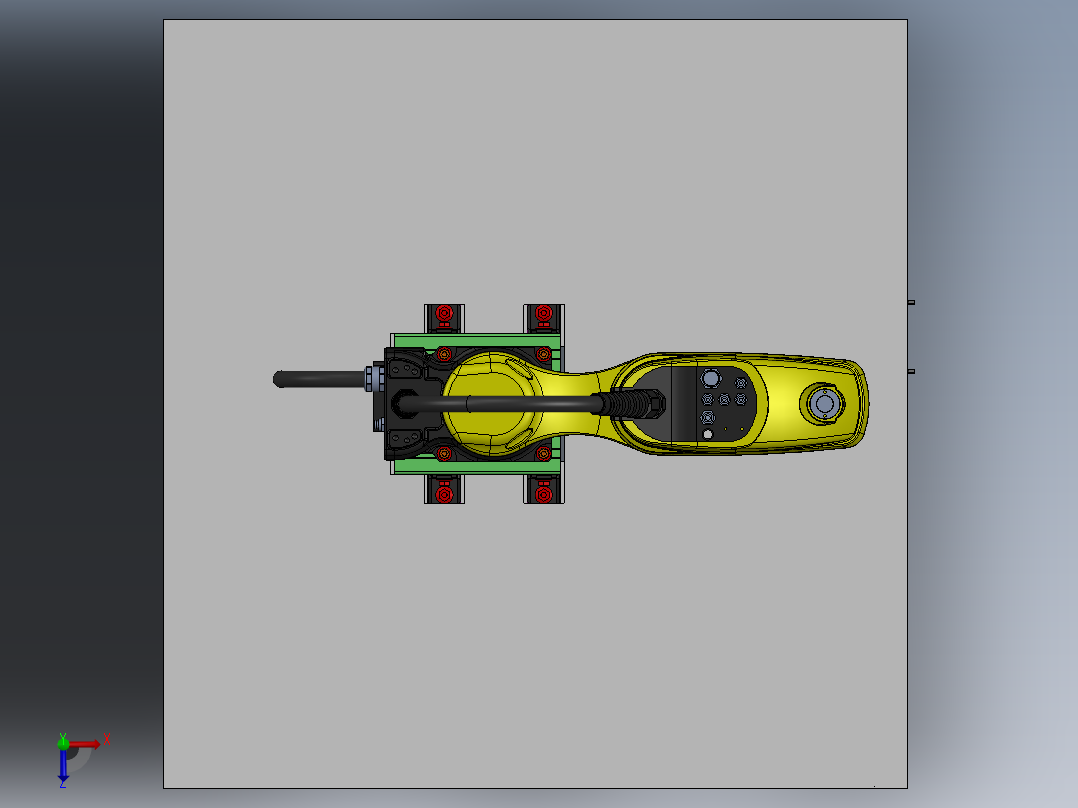 Fanuc Scara SR-3iA 机器人支架由博世铝型材制成 -v1俯视图