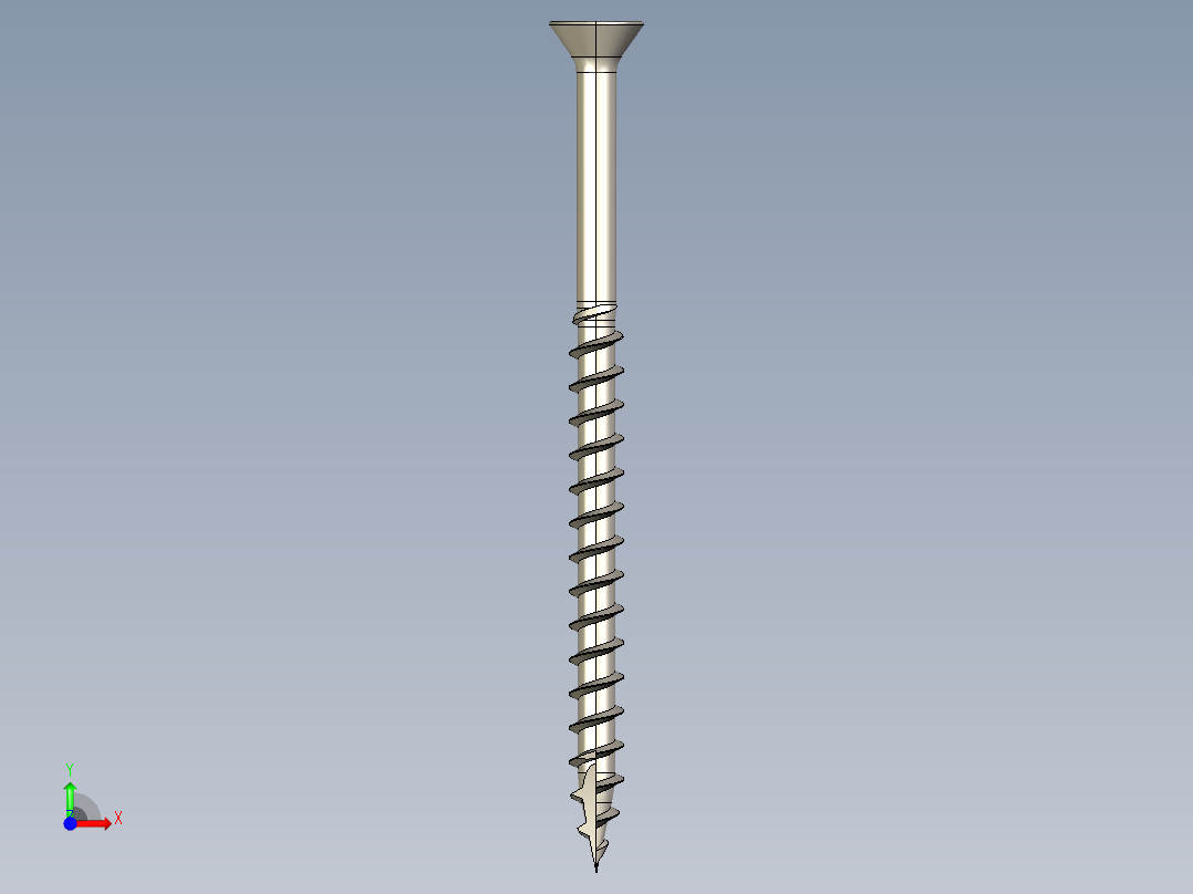 #8 木螺丝前视图