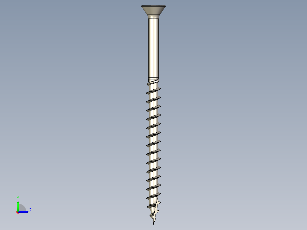 #8 木螺丝左视图