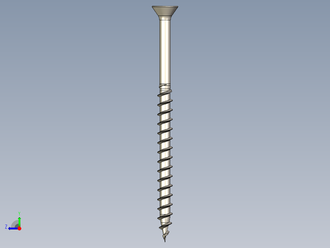 #8 木螺丝右视图