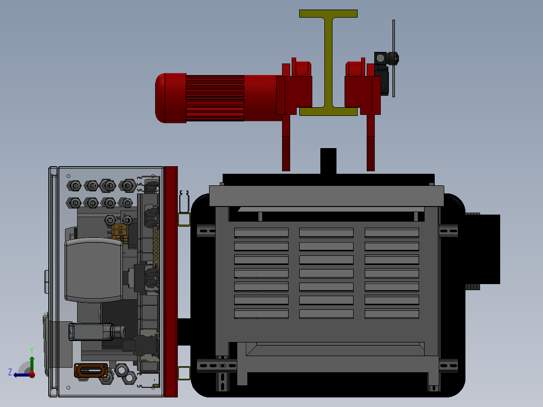 10吨电动葫芦起重机右视图