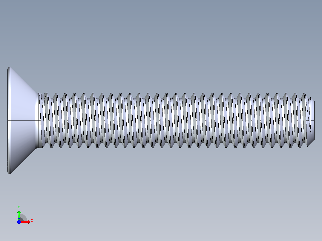 制沉头螺钉-M3_Countersunk_Screw_15.IGS前视图
