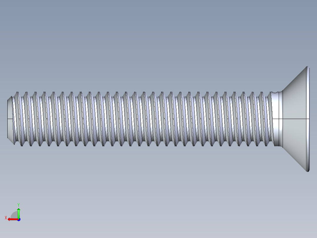 制沉头螺钉-M3_Countersunk_Screw_15.IGS后视图