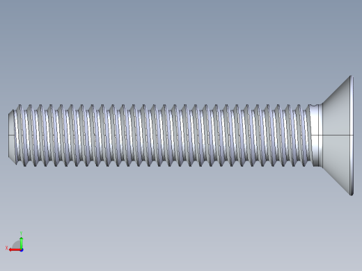 制沉头螺钉-M3_Countersunk_Screw_15.IGS后视缩略图