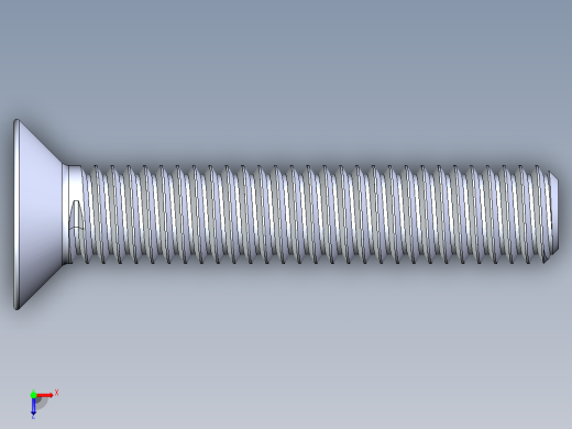 制沉头螺钉-M3_Countersunk_Screw_15.IGS俯视缩略图