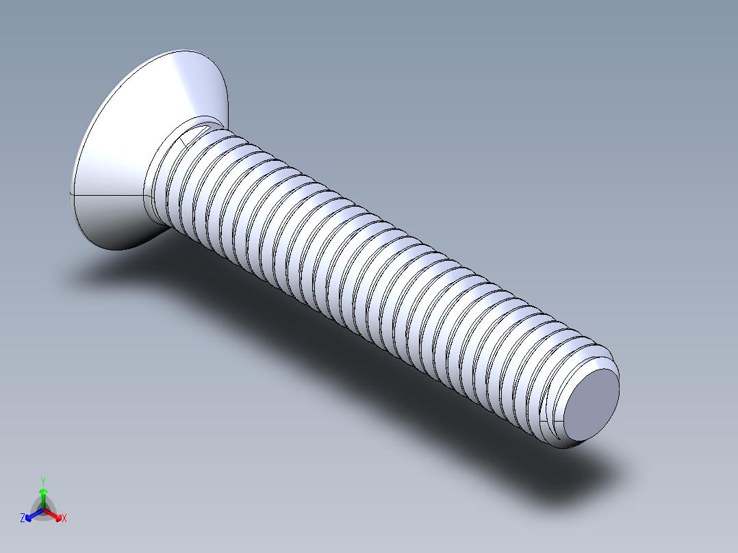 制沉头螺钉-M3_Countersunk_Screw_15.IGS正等轴测图