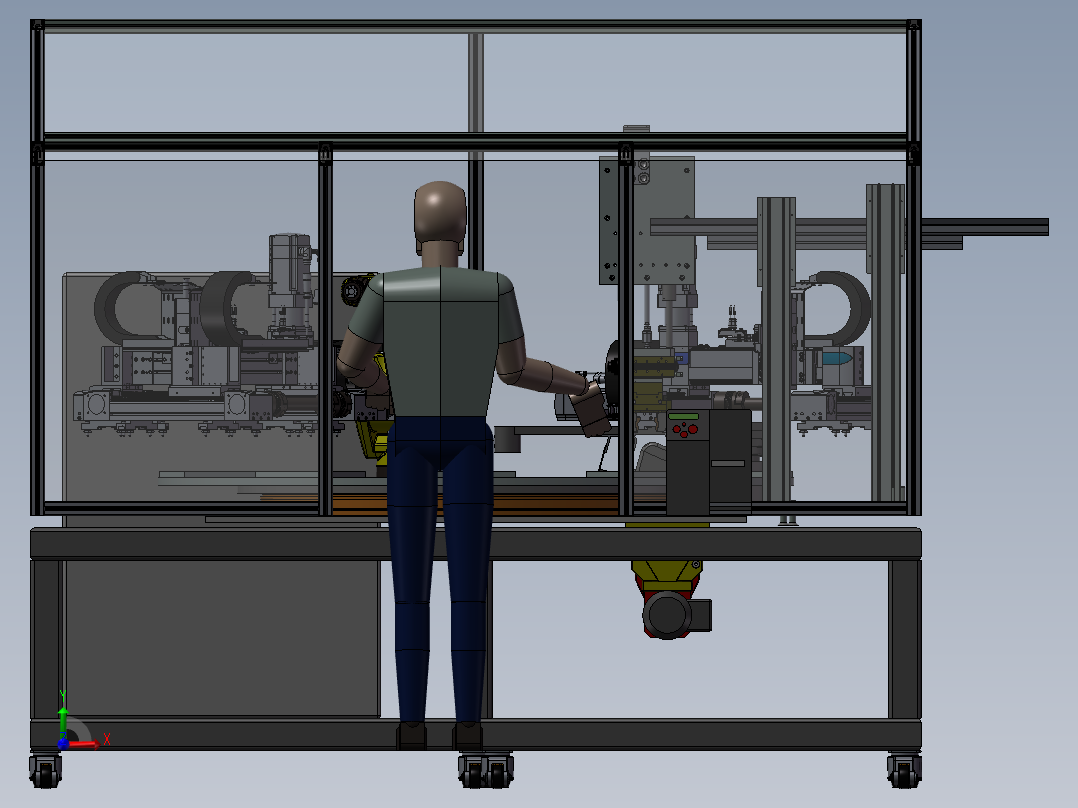 10工位自动化加工设备前视图