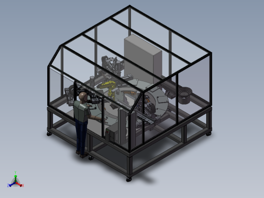 10工位自动化加工设备正等轴测缩略图