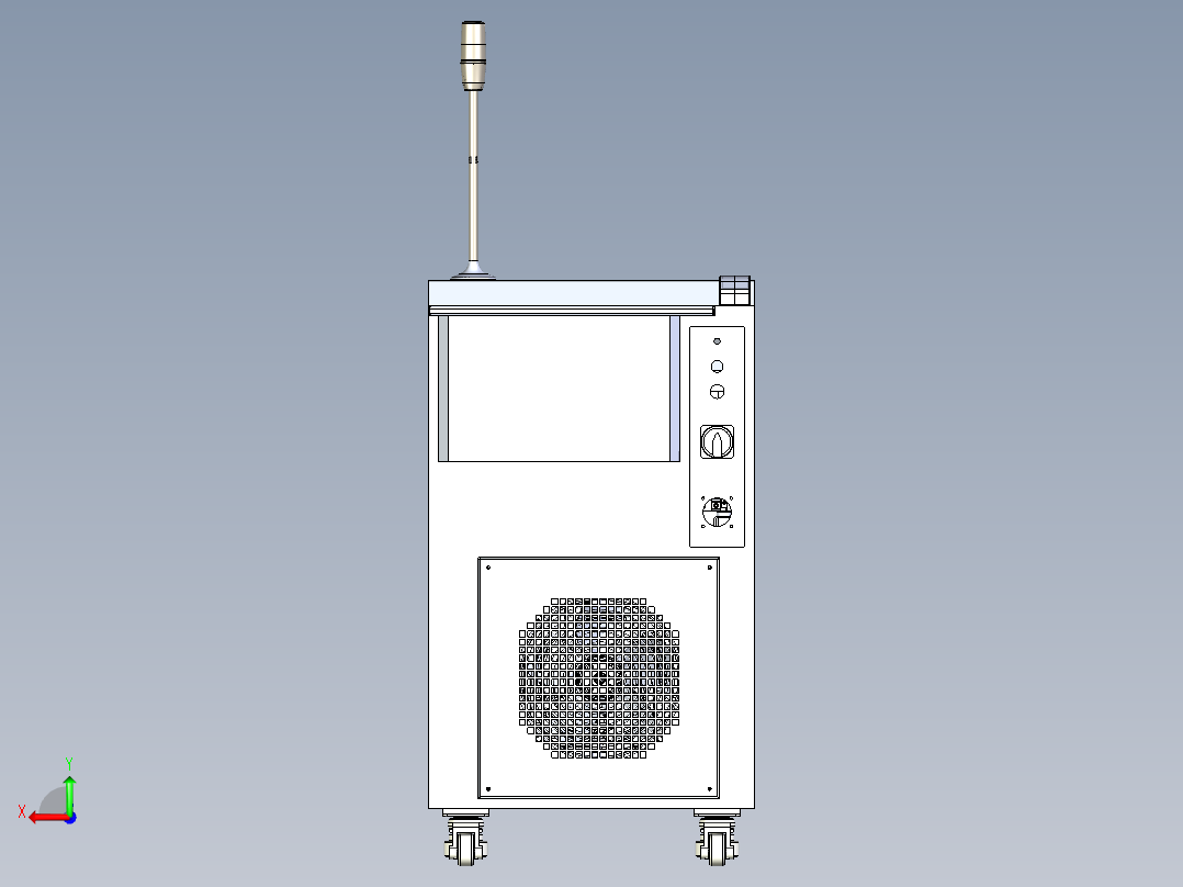 激光焊接机水冷机箱后视图