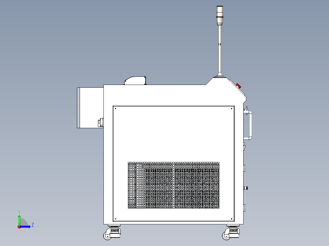 激光焊接机水冷机箱左视图