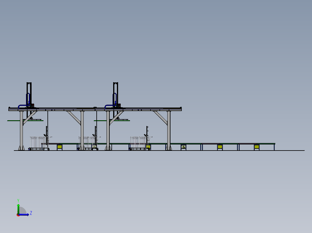 CC岩棉板自动分拣设备（sw21可编辑+工程图）左视图