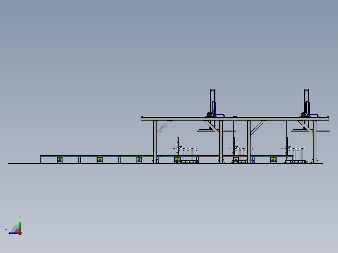 CC岩棉板自动分拣设备（sw21可编辑+工程图）右视图
