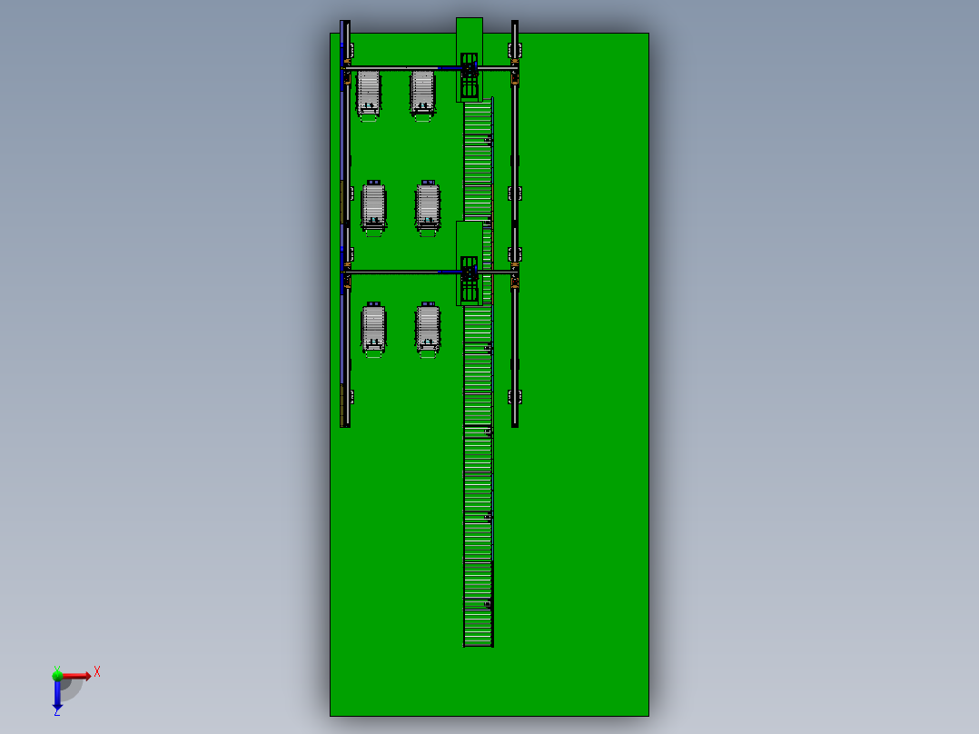 CC岩棉板自动分拣设备（sw21可编辑+工程图）俯视图