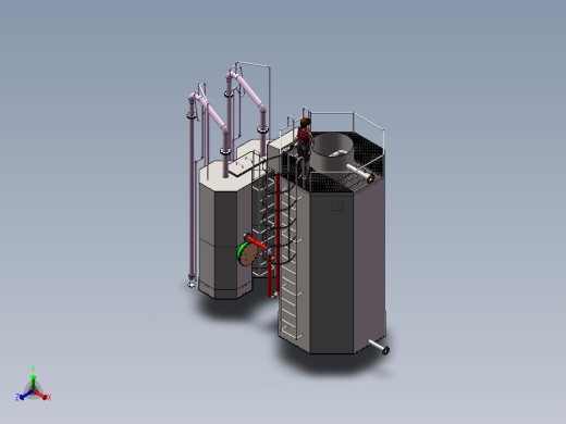 一体化滤池sw16可编辑正等轴测缩略图