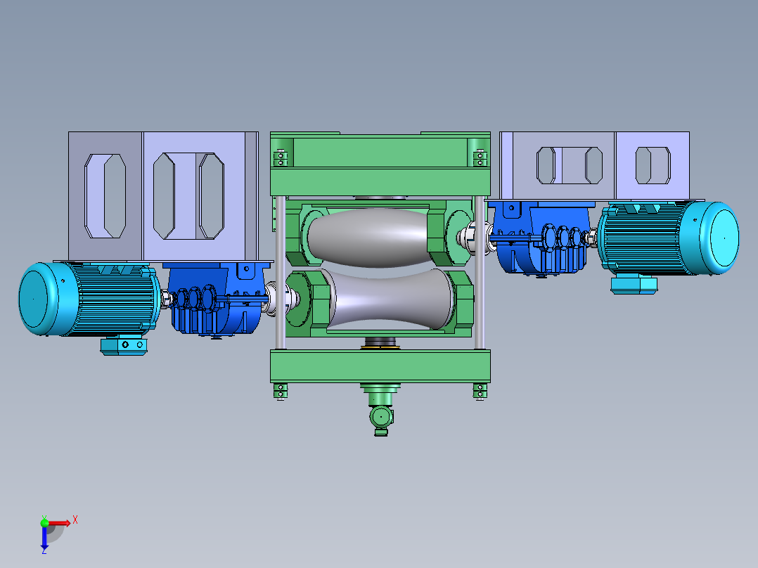 二辊矫直机俯视图