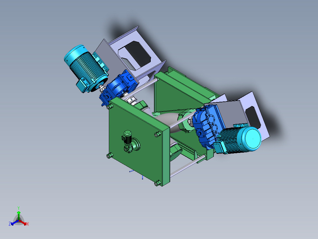 二辊矫直机正等轴测图