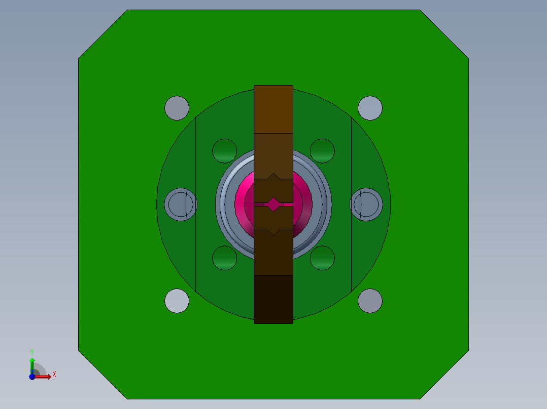 一款非标定制夹爪（需要特征识别）前视图