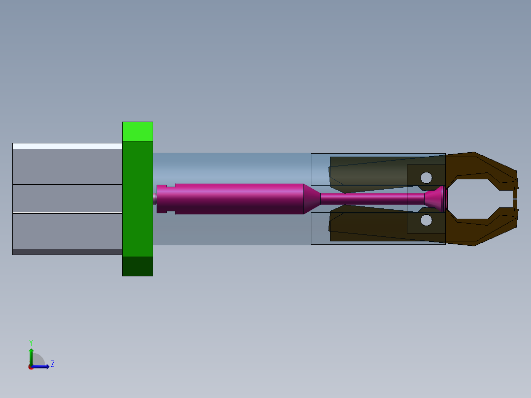 一款非标定制夹爪（需要特征识别）左视图