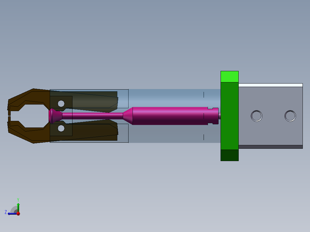 一款非标定制夹爪（需要特征识别）右视图