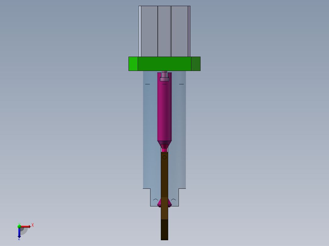 一款非标定制夹爪（需要特征识别）俯视图