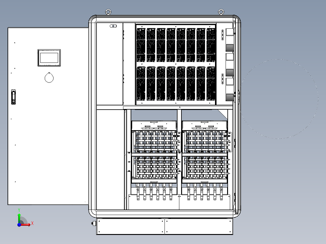 480KW智能分配充电堆前视图