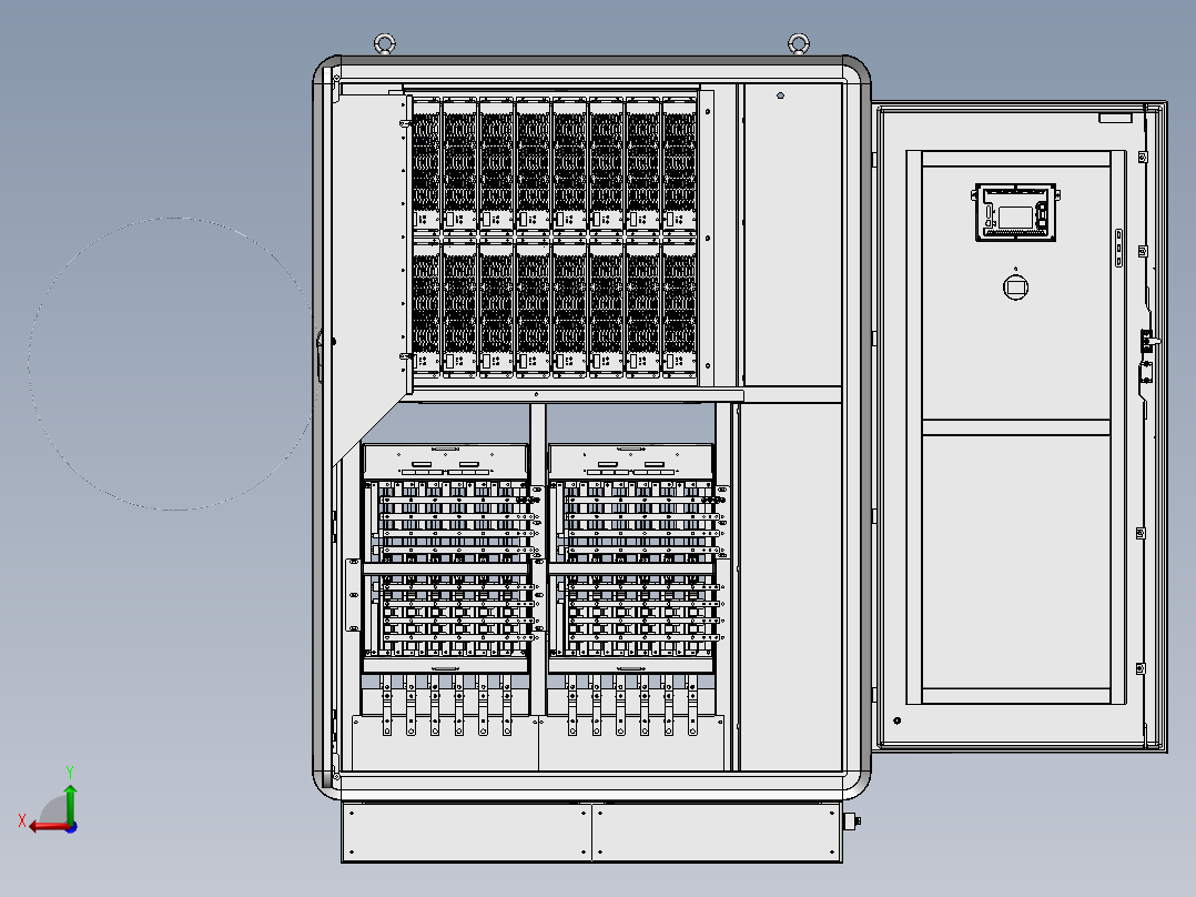 480KW智能分配充电堆后视图