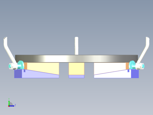 Fixture-607 楔块式夹紧器工装夹具左视缩略图