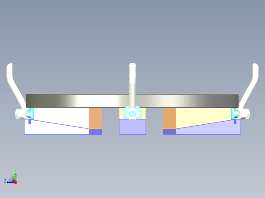 Fixture-607 楔块式夹紧器工装夹具右视缩略图