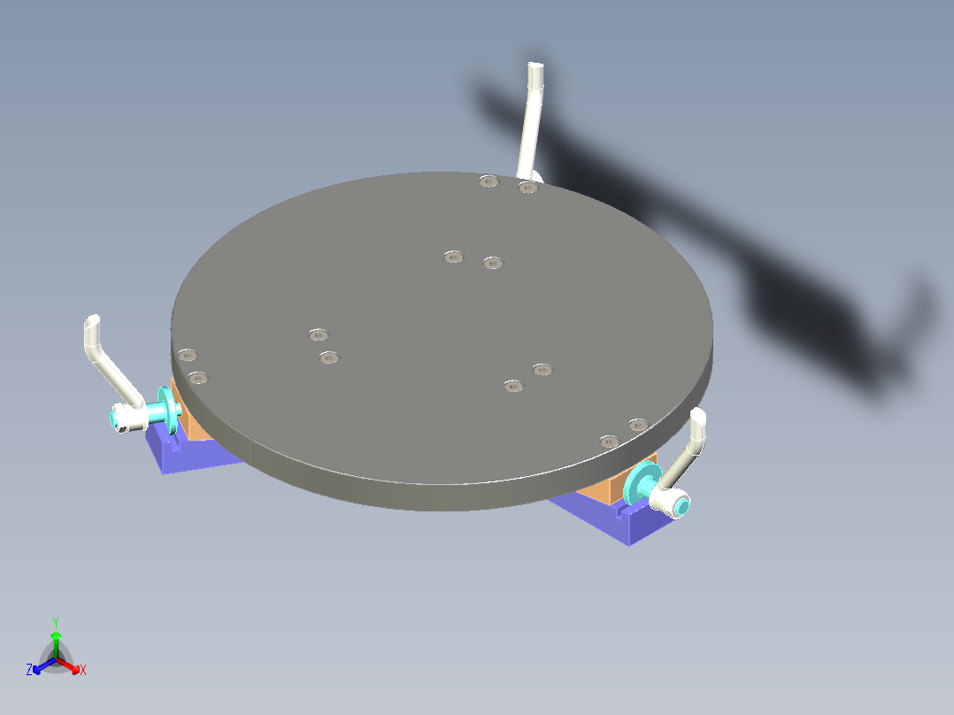 Fixture-607 楔块式夹紧器工装夹具正等轴测图