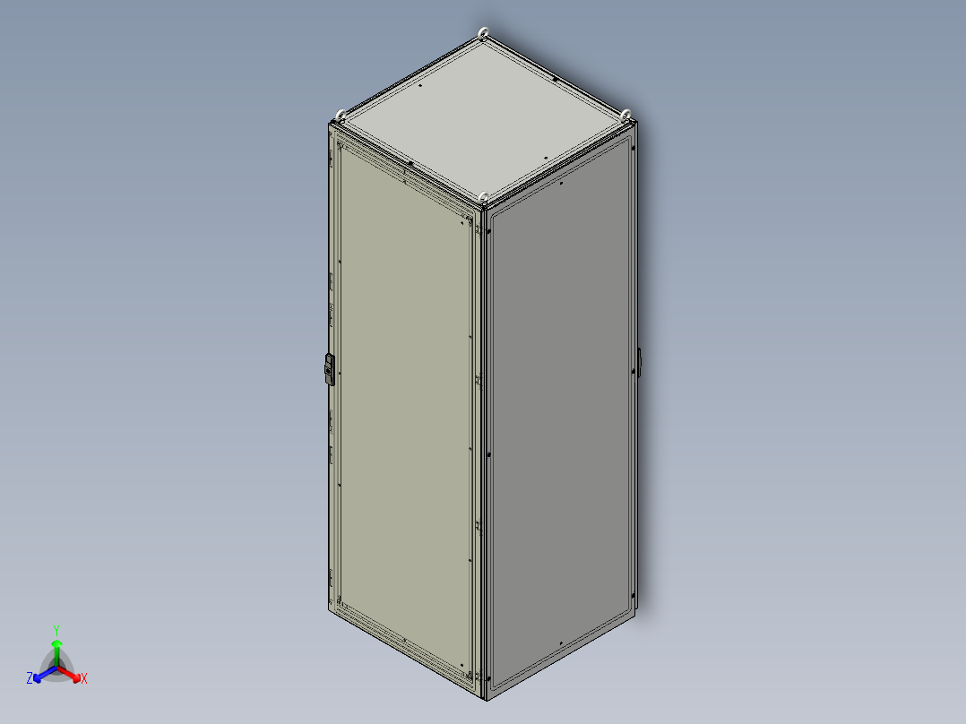 仿威图21折型材柜正等轴测图