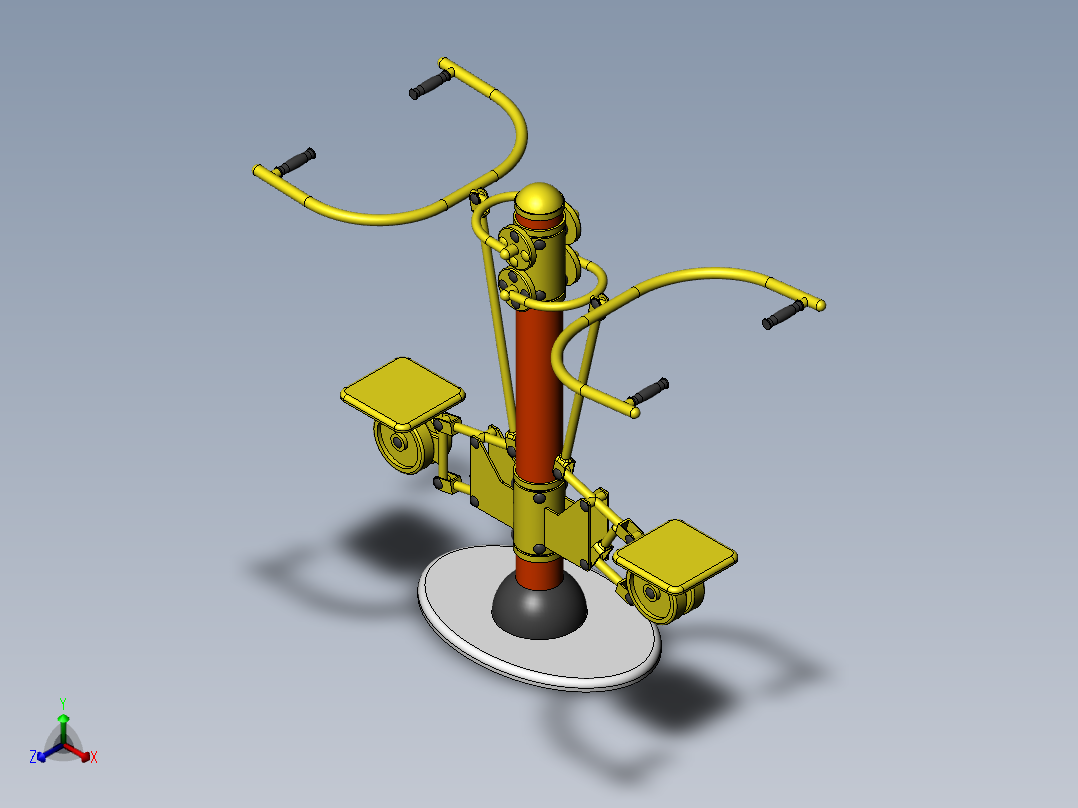 健身器材(87)正等轴测图