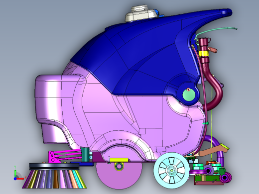 商用商场吸拖一体拖地机前视缩略图