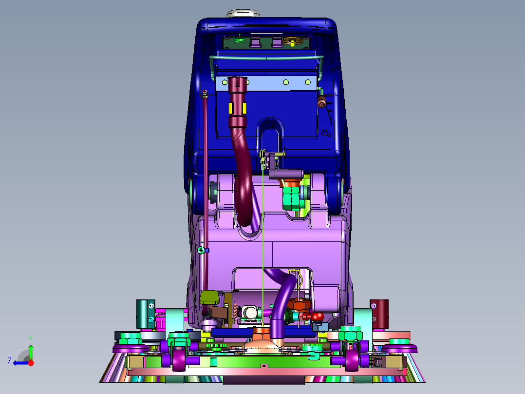 商用商场吸拖一体拖地机右视图