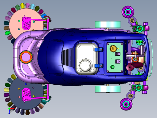 商用商场吸拖一体拖地机俯视缩略图