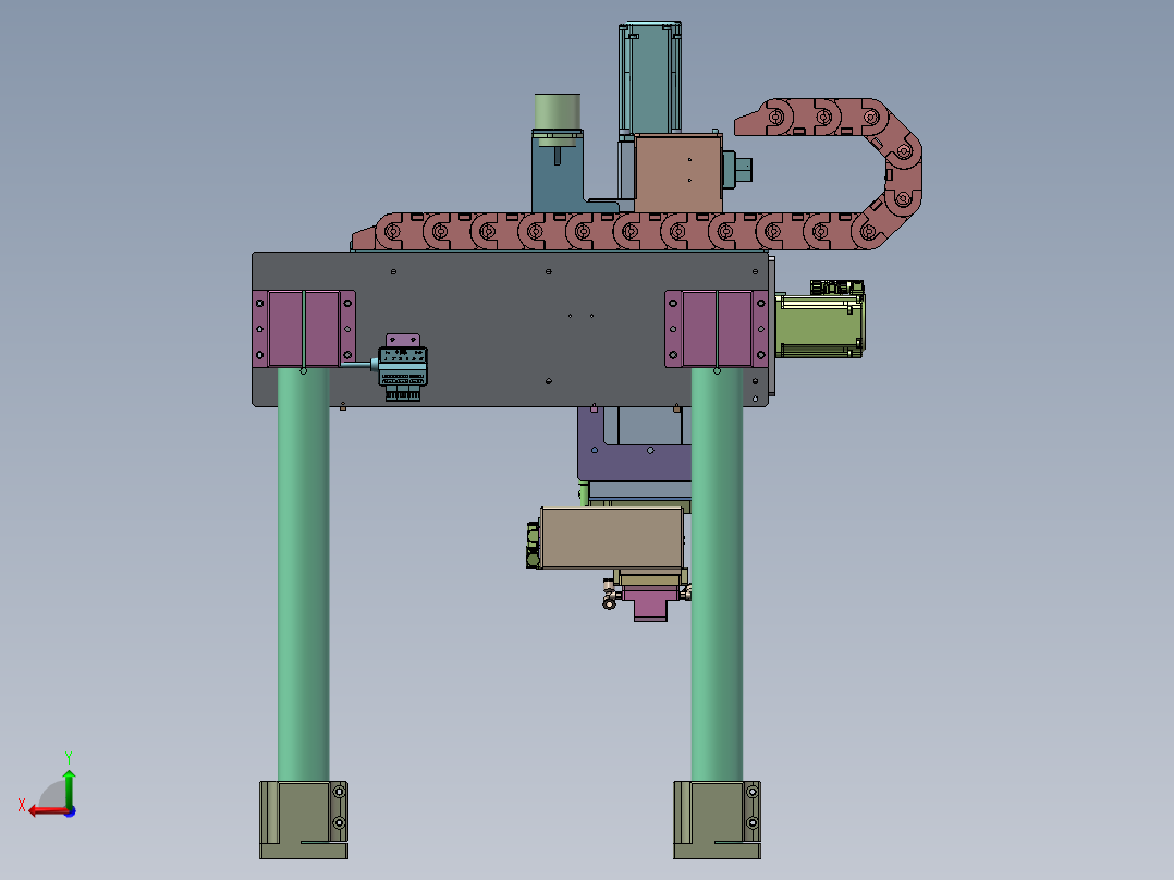 搬运变距机构后视图