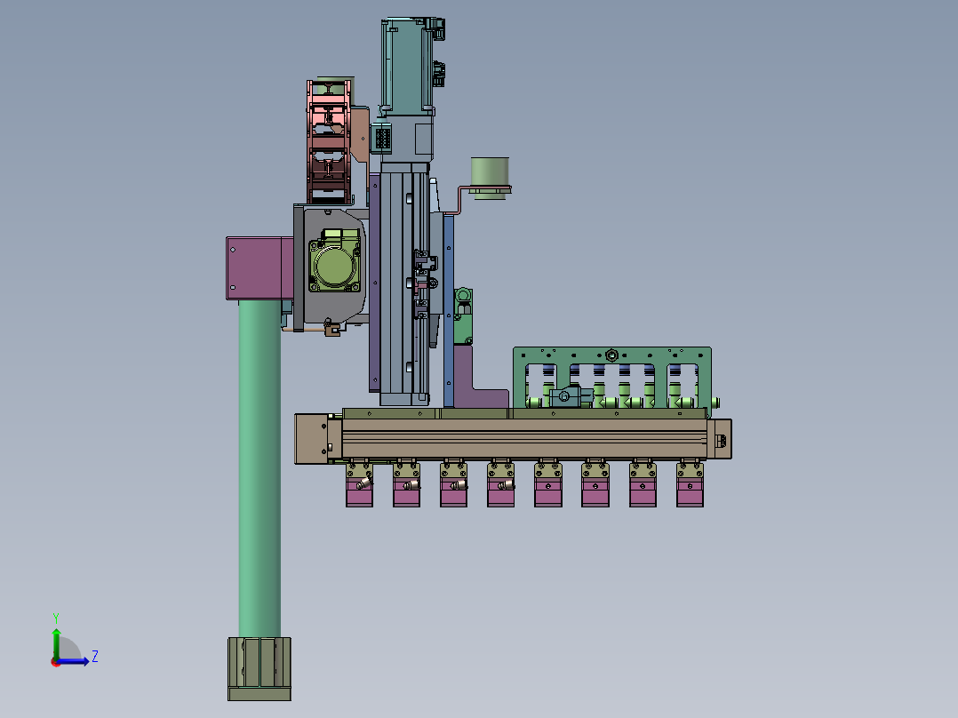 搬运变距机构左视图