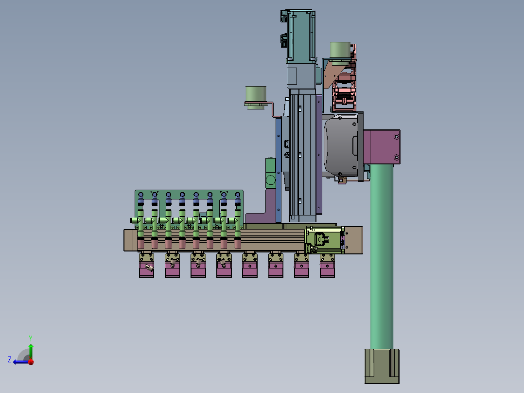 搬运变距机构右视图