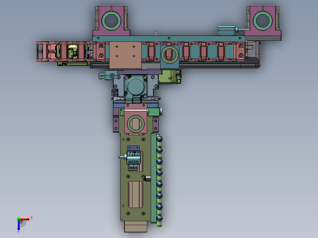 搬运变距机构俯视图