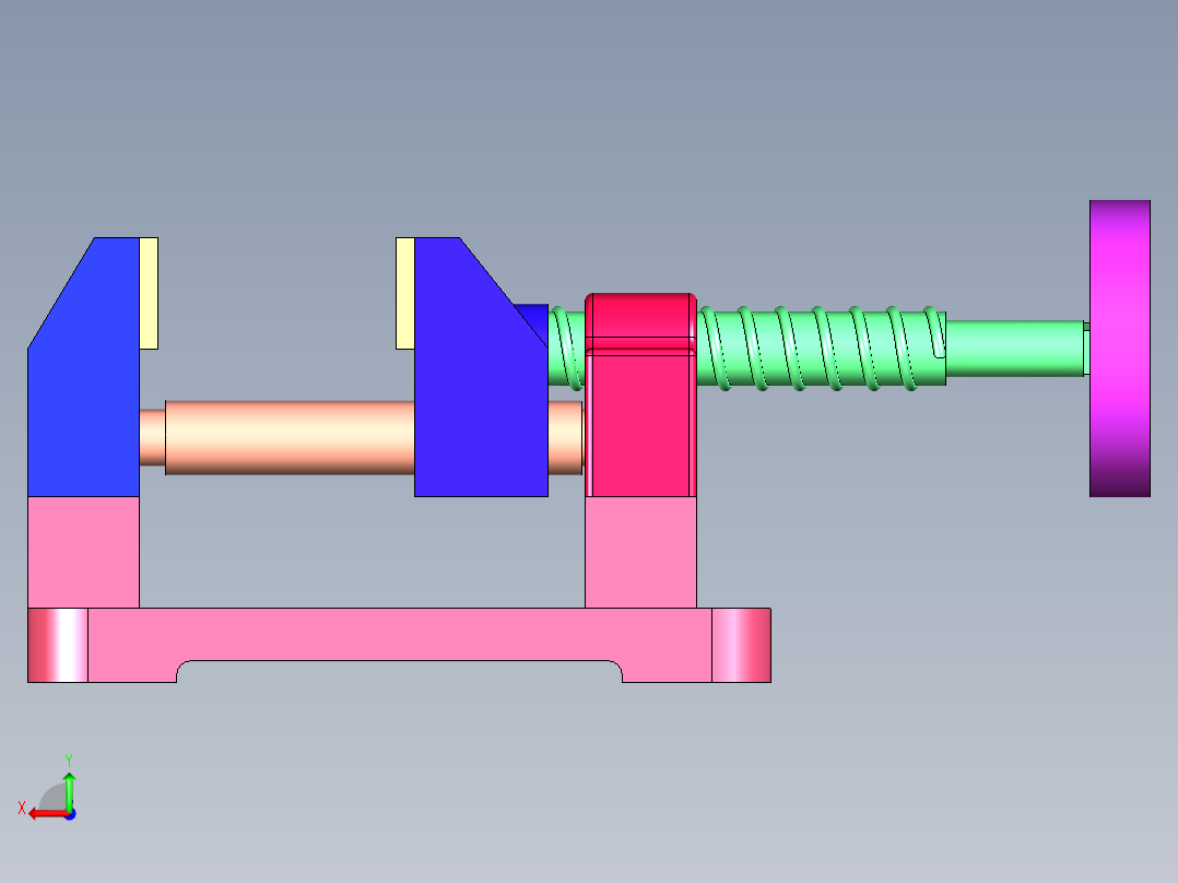 夹具设计后视图