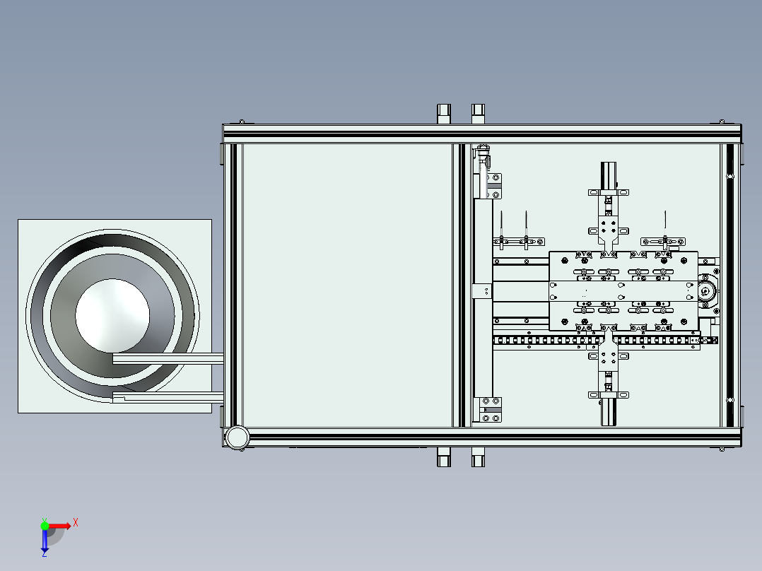 全自动螺母上料机俯视图