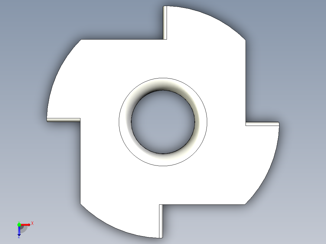 B3004479-三通螺母 (M5, M6, M8)俯视图