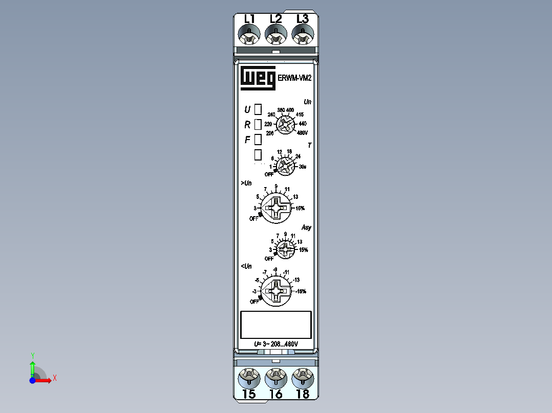 多功能继电器 ERWM-V2 品牌 Weg前视图