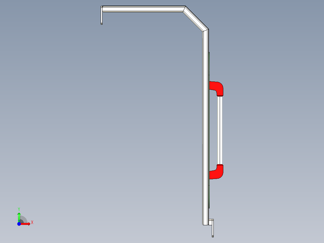数控铣床车床门前视图