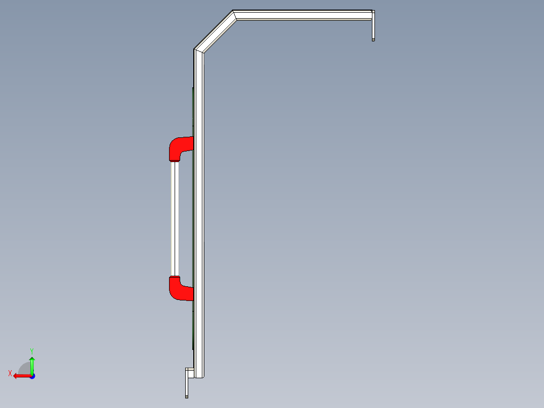 数控铣床车床门后视图